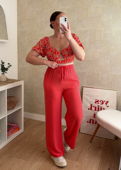 Pantalon corail - GAZE DE COTON