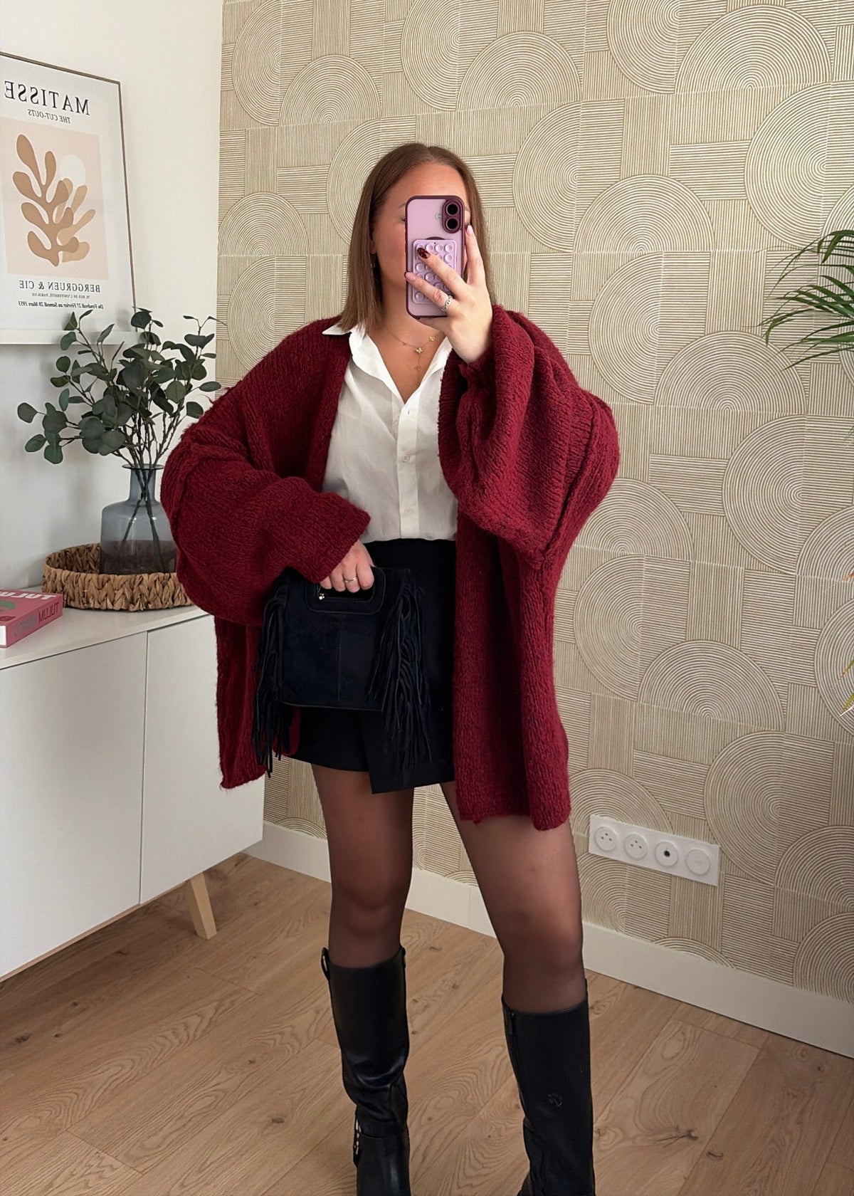 Gilet bordeaux - CÉLIA