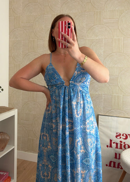 Robe longue bleue - SIENNA