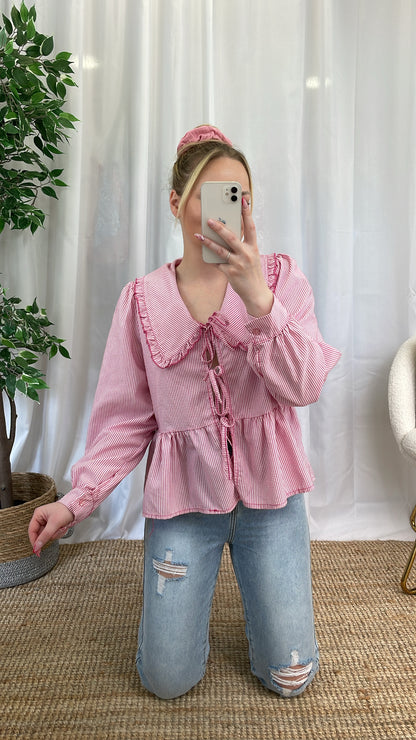 Blouse à nœuds ROXY - Rose