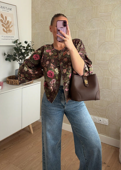 Veste cape à fleurs - CHOCO