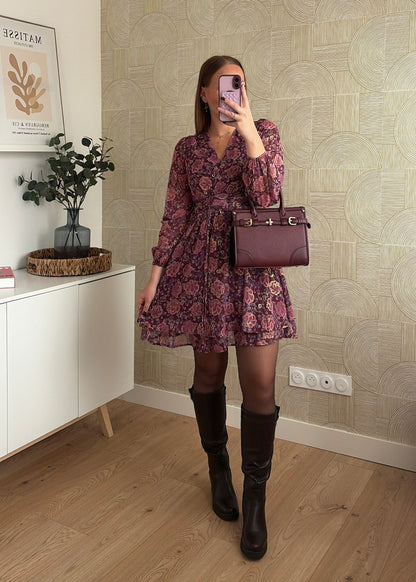 Robe courte à fleurs - HOLLYA