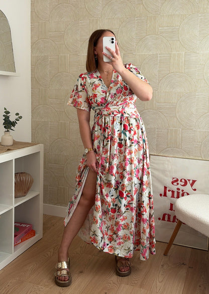 Robe longue à fleurs - ROSALY
