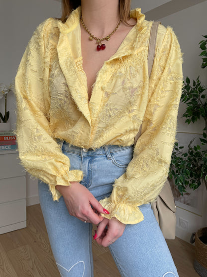 Blouse texturée jaune PALOMA