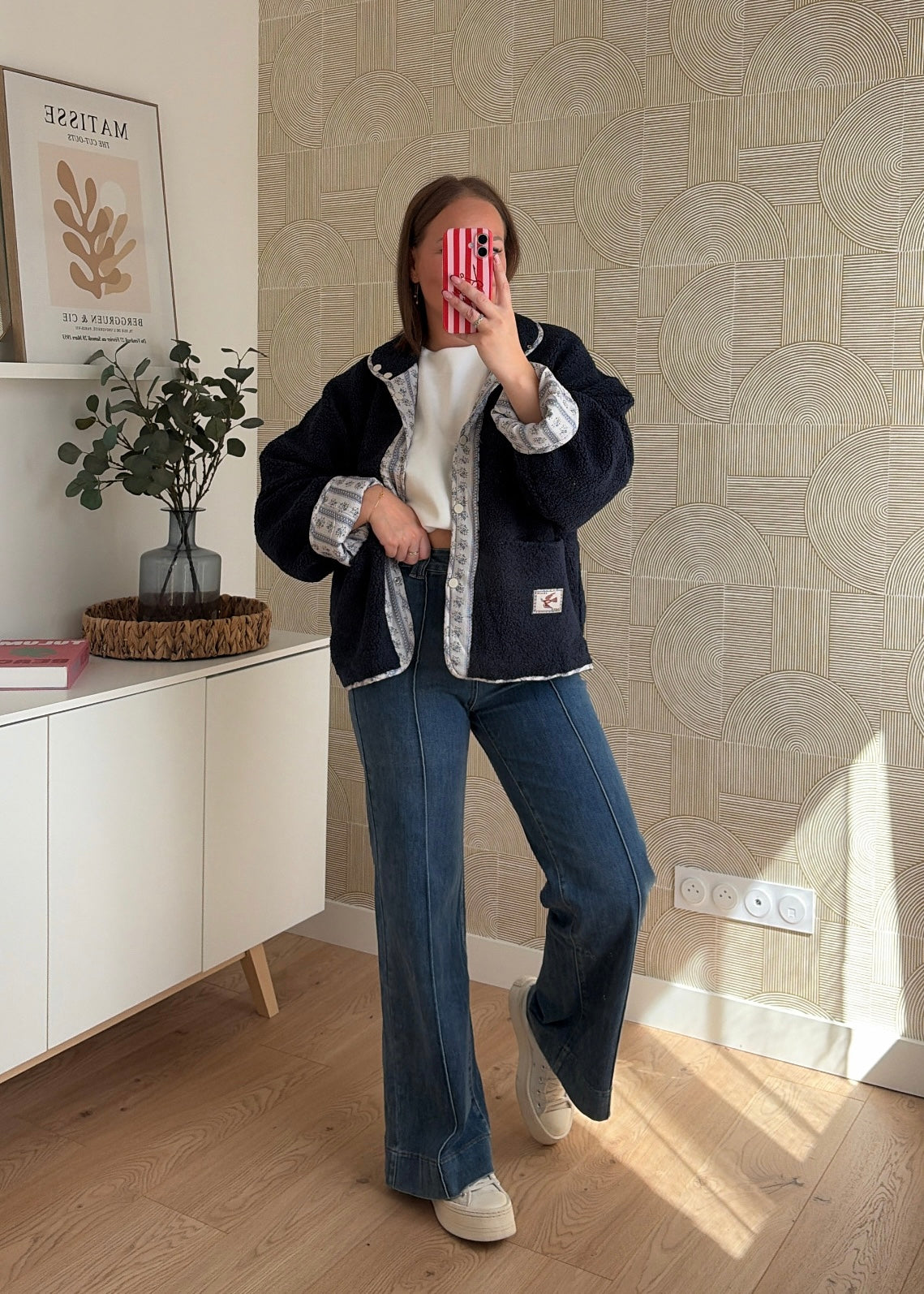Veste réversible teddy navy - LORIA
