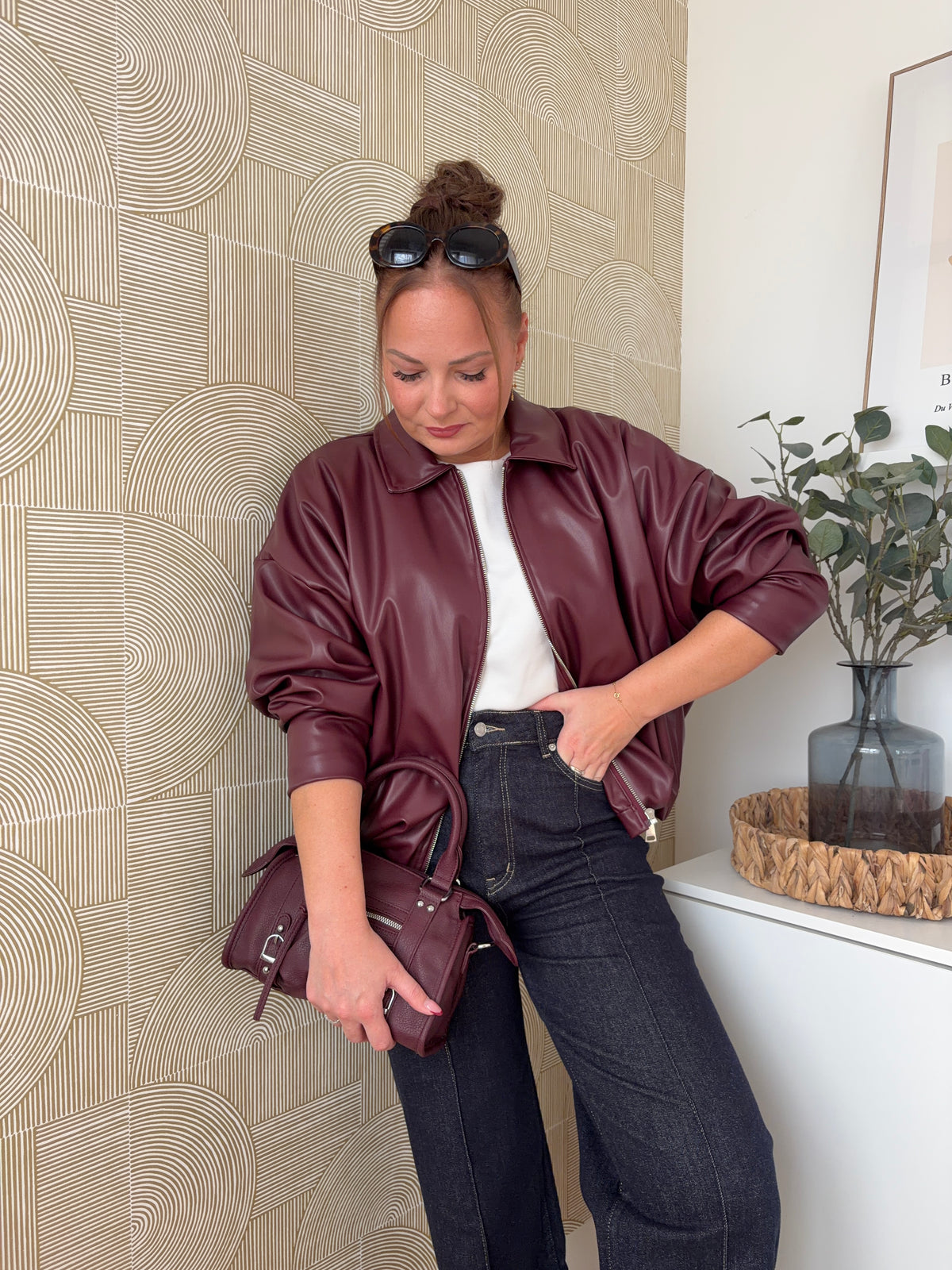 Veste bomber burgundy - NAÏLA