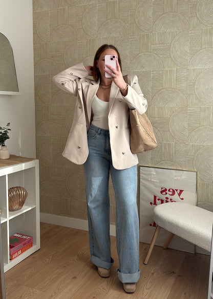 Jeans wide bleu - GIO