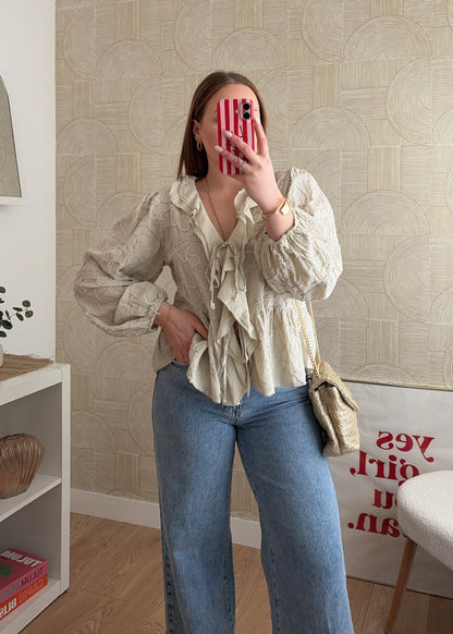 Blouse beige - ROMANCIA