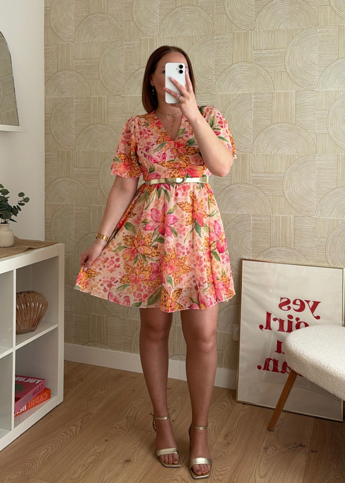 Robe courte orange - DINSA
