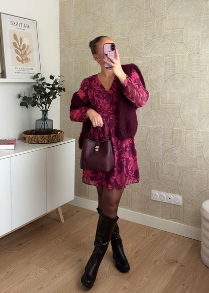 Robe courte bordeaux - ALYAH
