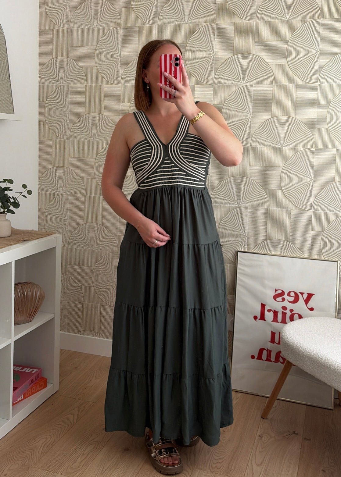 Robe longue kaki - BOHEMIA