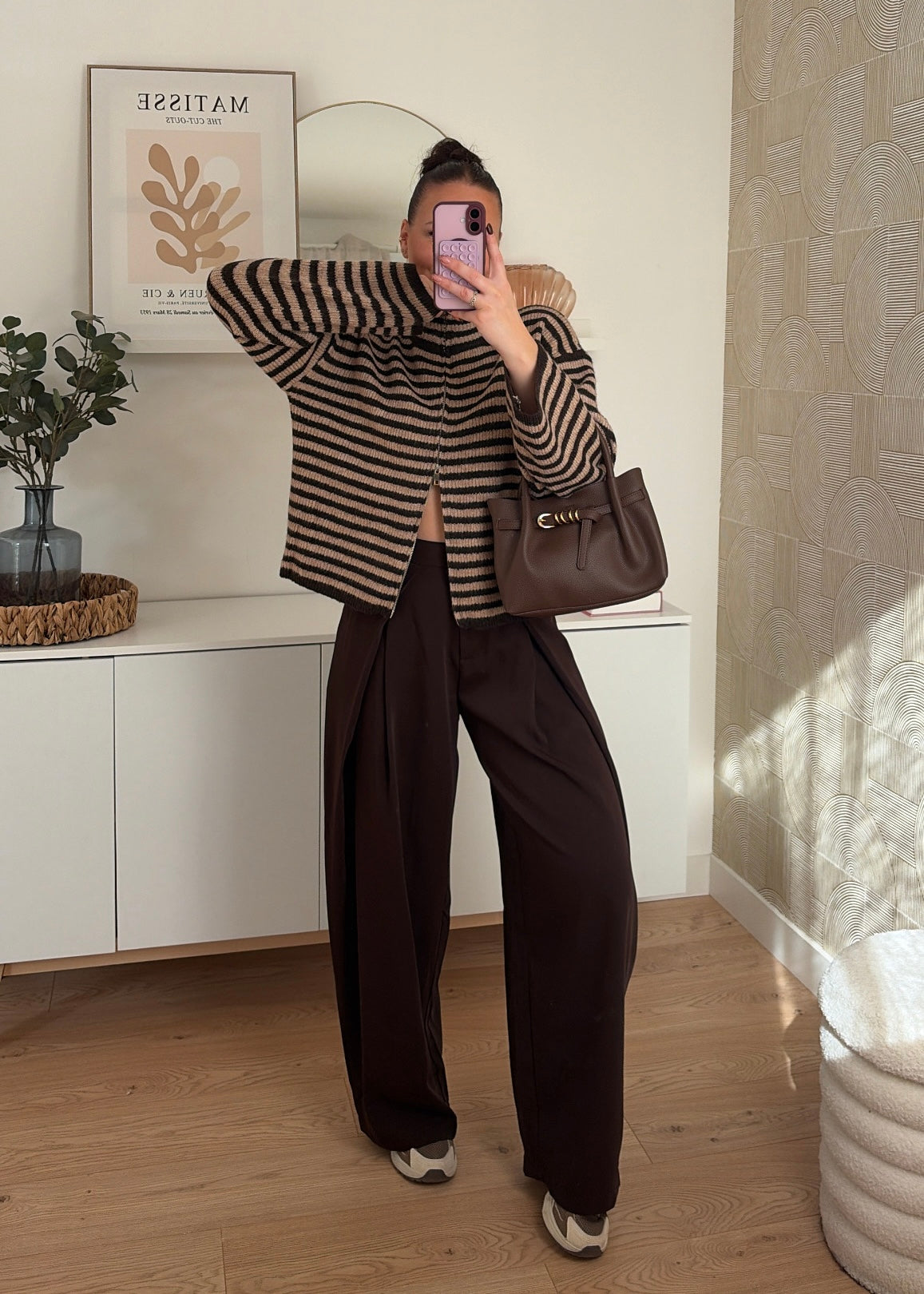 Gilet marinière choco - ZIPPA