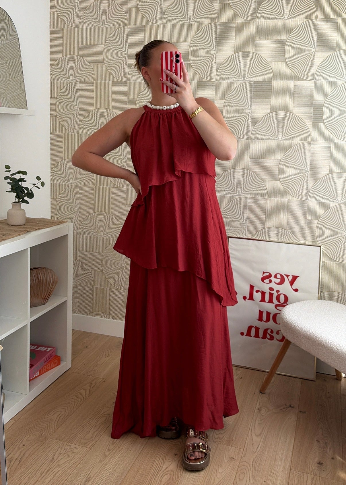 Robe longue rouille - ROMANE
