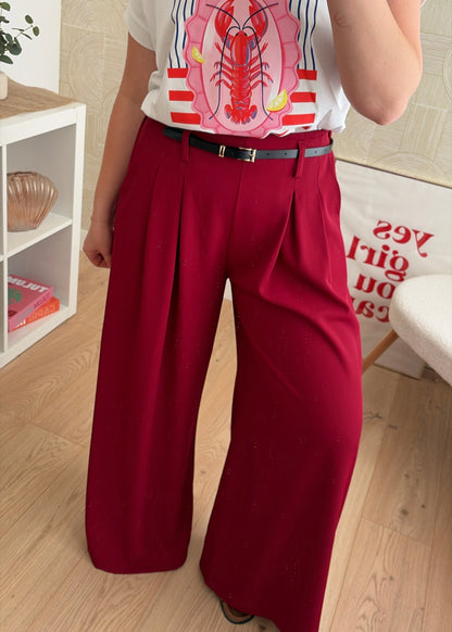 Pantalon bordeaux - PALAZZO