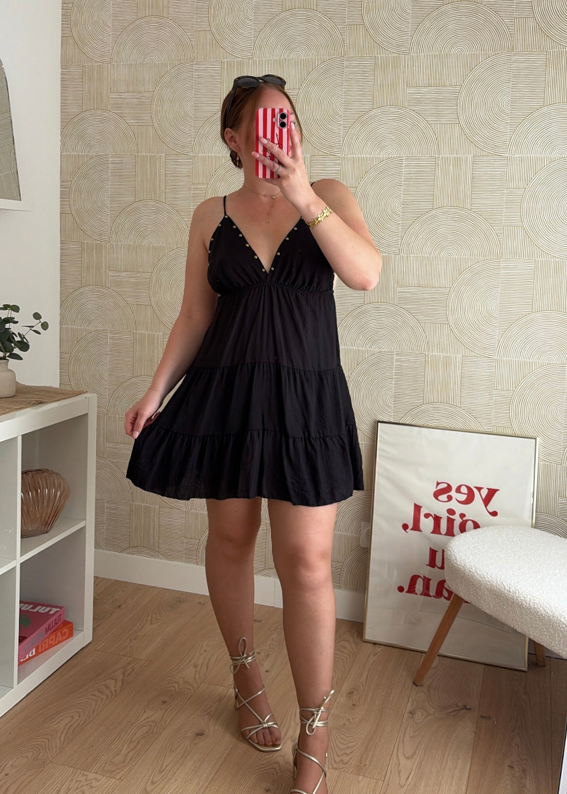 Robe cloutée noire - OLIVIA