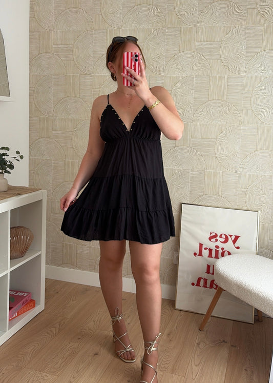 Robe cloutée noire - OLIVIA