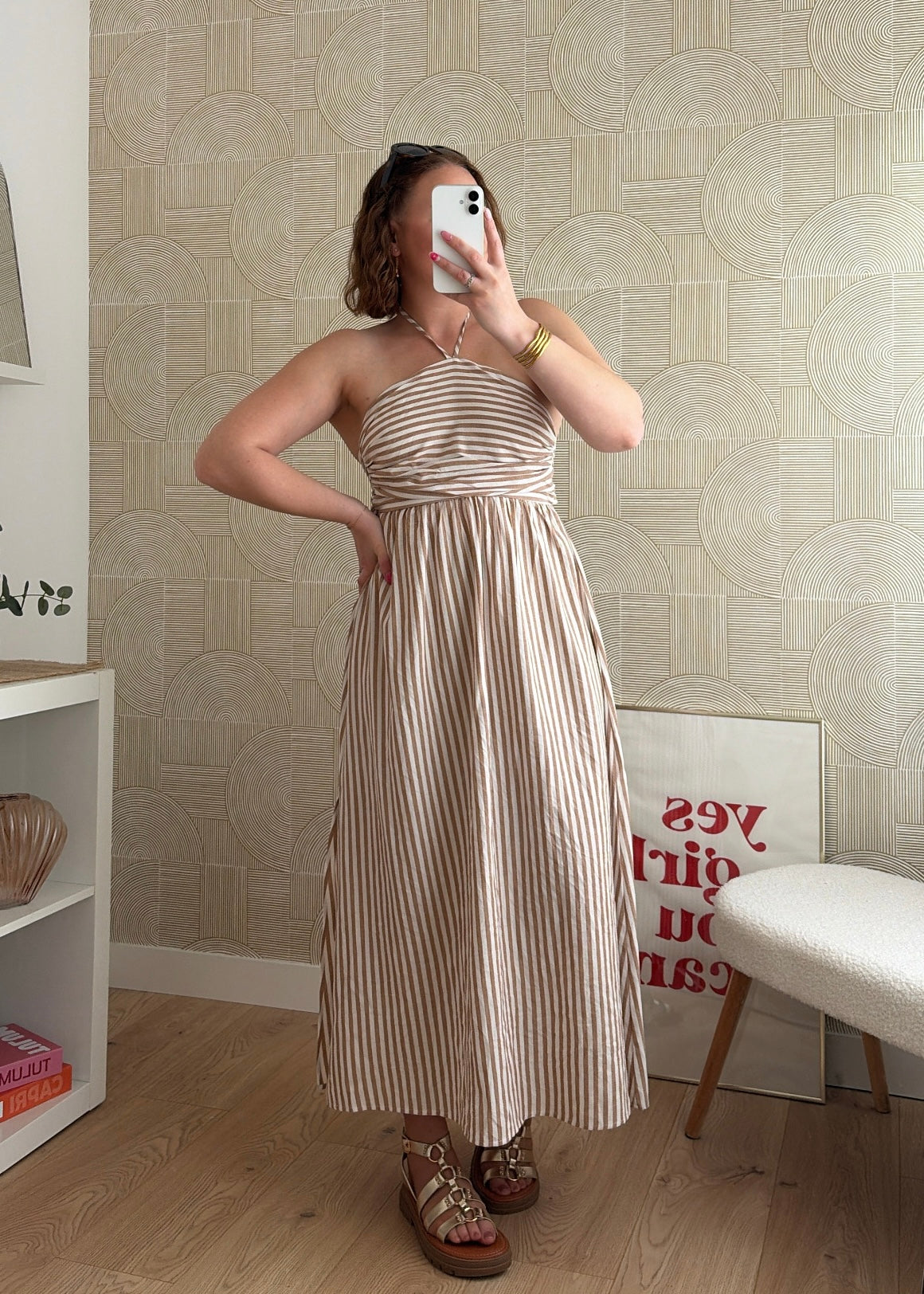Robe longue beige - Riviera