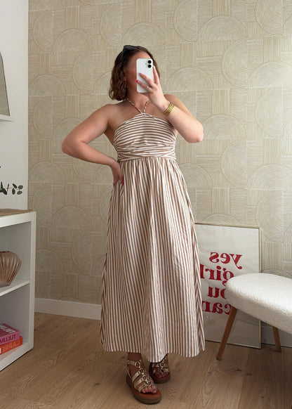 Robe longue beige - Riviera