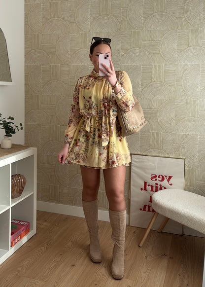 Robe courte jaune - SUNDAE