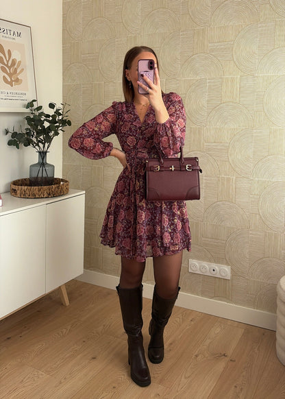 Robe courte à fleurs - HOLLYA