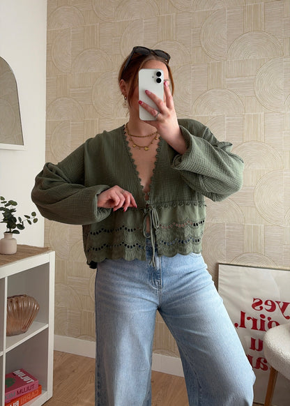 Blouse kaki - ESMERALDA