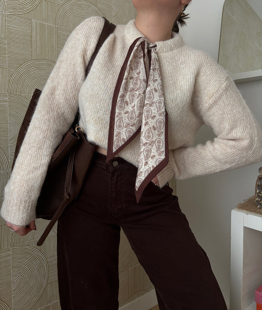 Pull foulard beige - ORIGINS