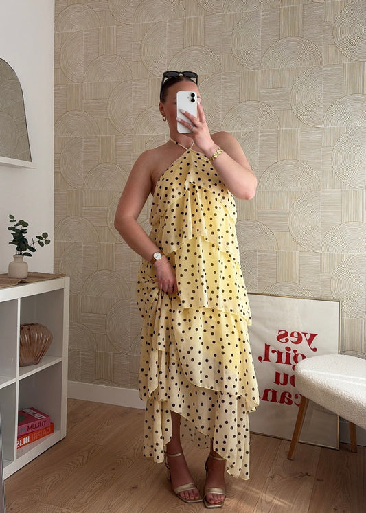 Robe à volants jaune - FLYA