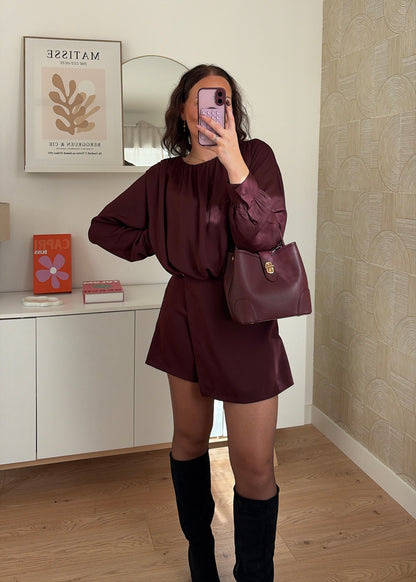 Combinaison bordeaux - LYDIE