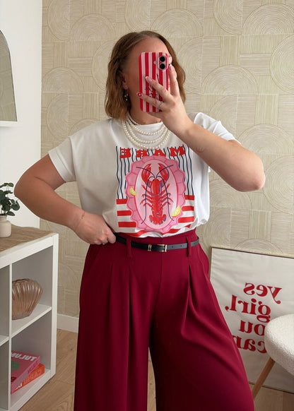 Pantalon bordeaux - PALAZZO