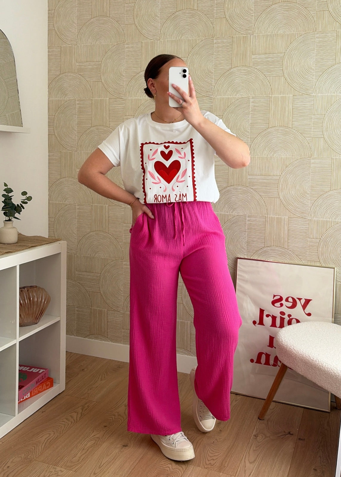 Pantalon fuchsia - GAZE DE COTON