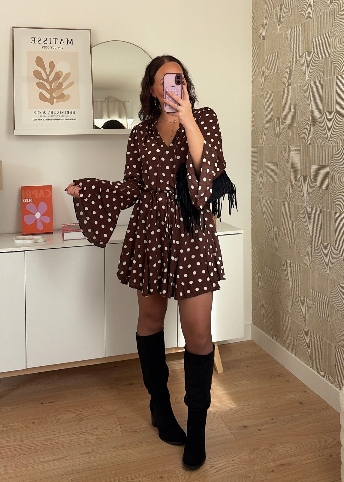 PRÉCOMMANDE / Robe courte choco - POIS