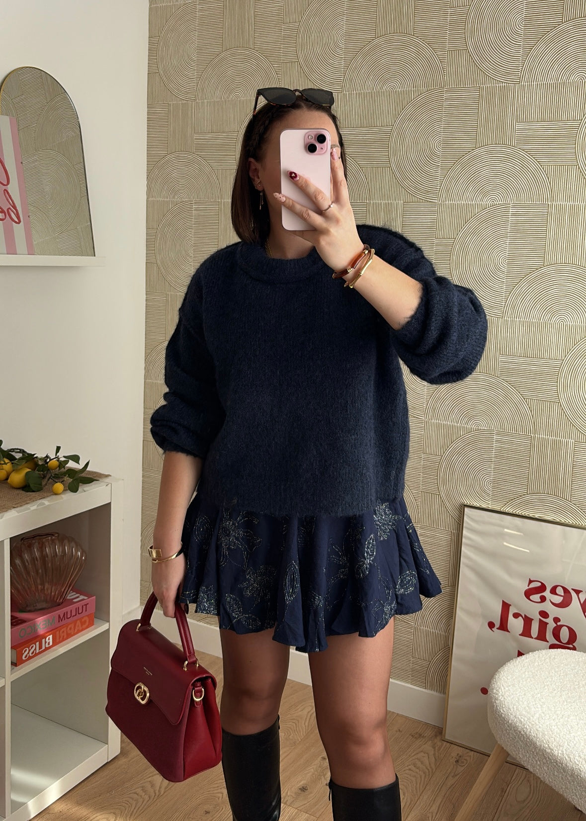 Pull à surpiqûres - NAVY