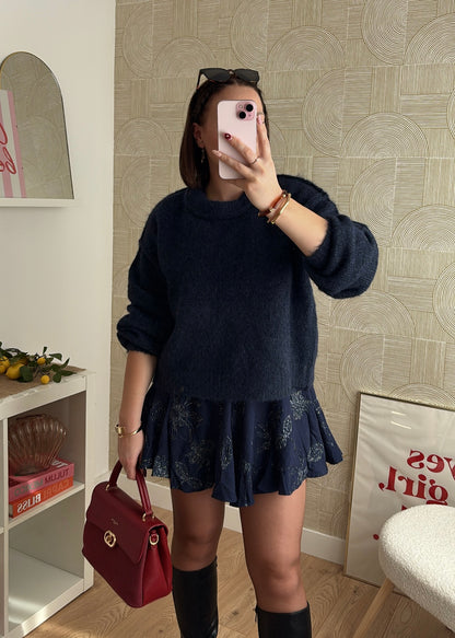 Pull à surpiqûres - NAVY