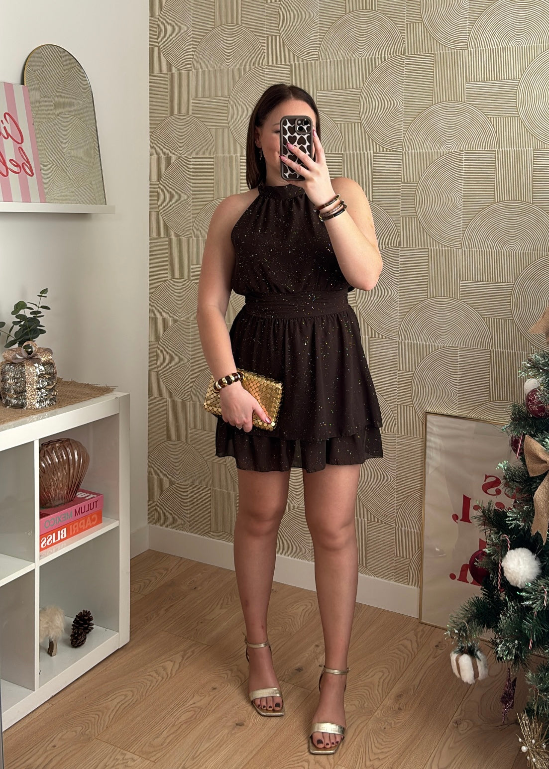 Robe courte choco "LA FLAMBOYANTE"