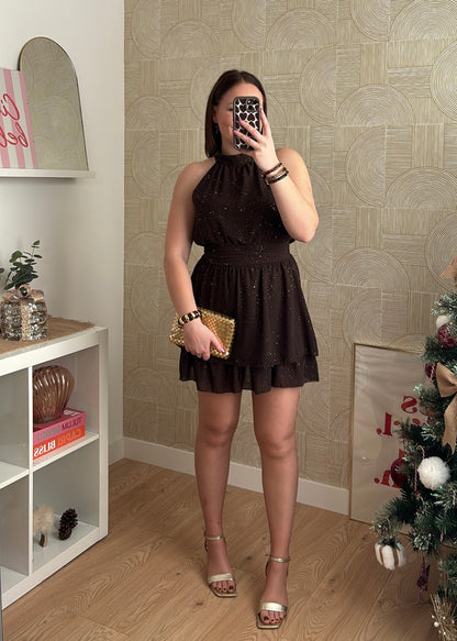 Robe courte choco "LA FLAMBOYANTE"