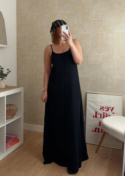 Robe longue noire - NAOMIE