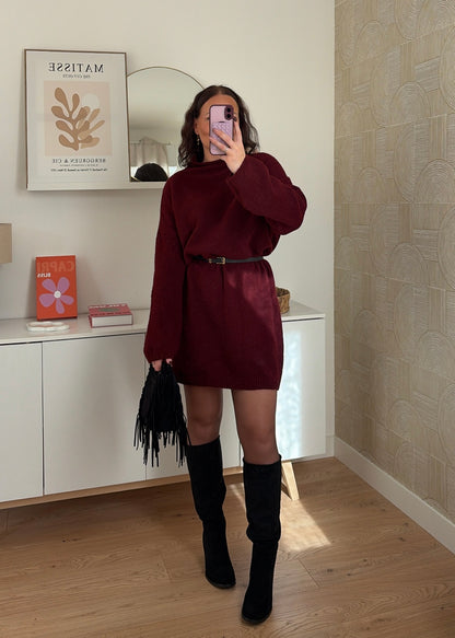 Robe pull bordeaux - ISMA