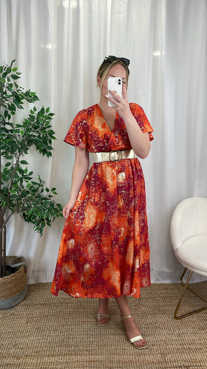 Robe longue orange - GUAPA