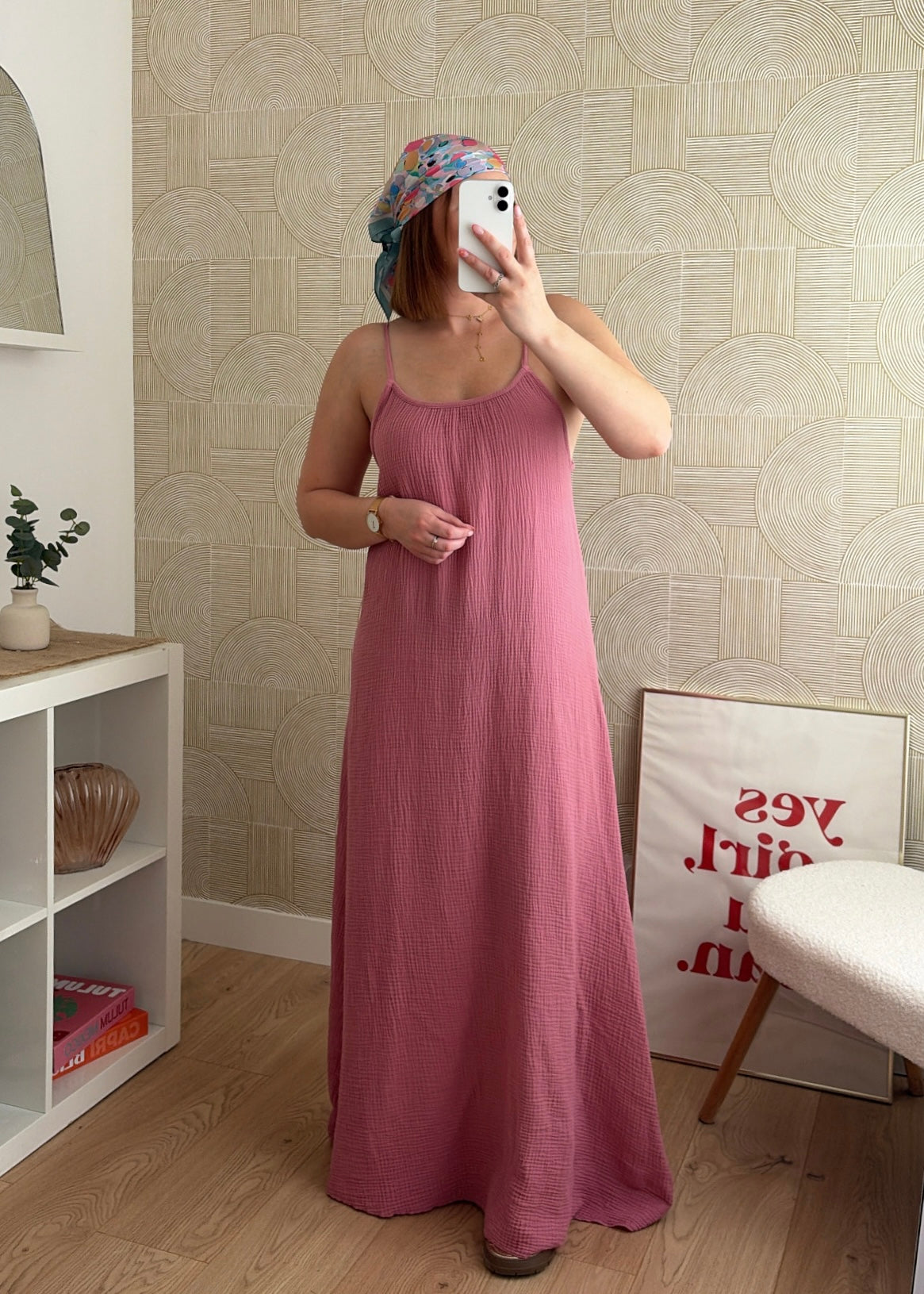 Robe longue rose - NAOMIE