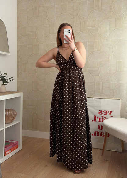 Robe longue choco - POIS