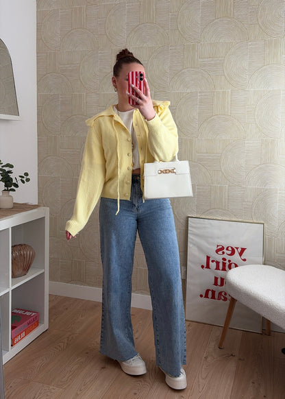 Gilet maille jaune - CLAUDIA