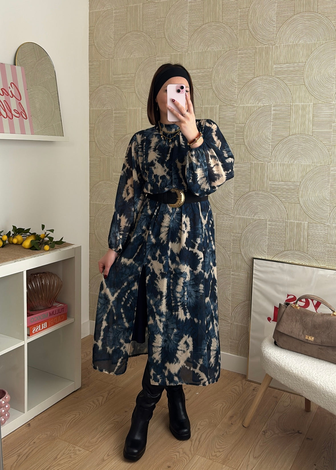 Robe longue navy - TIE & DYE