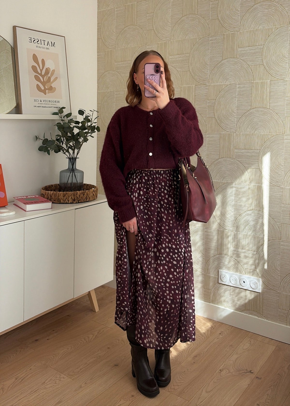 Jupe longue prune - JOY