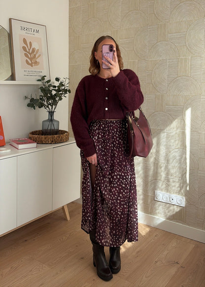 Jupe longue prune - JOY