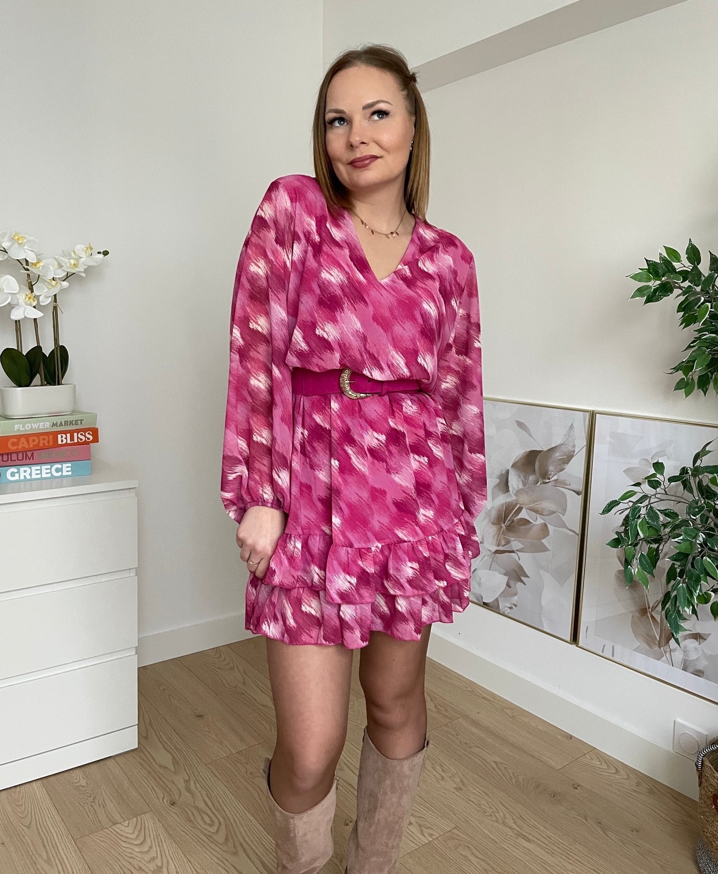 Robe courte rose MARGOT