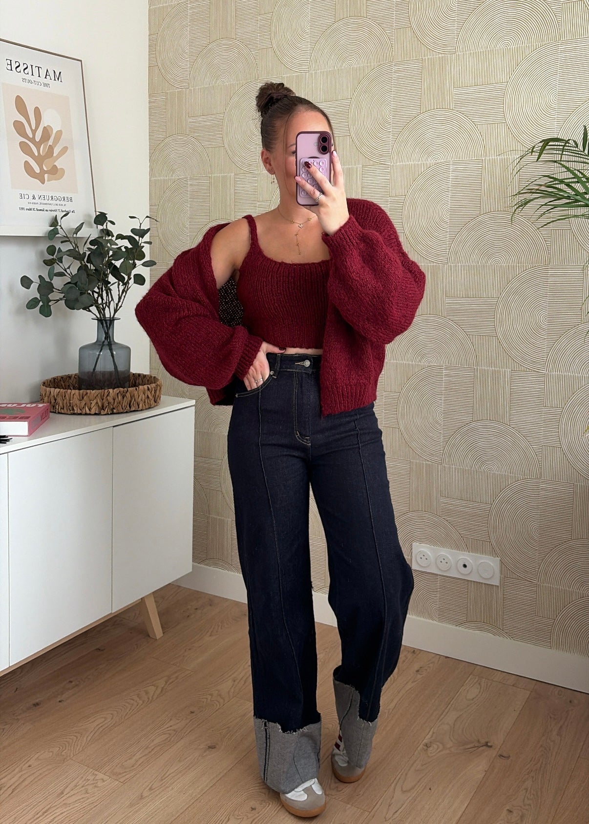 PRÉCOMMANDE / Gilet + débardeur bordeaux - NAOMIE