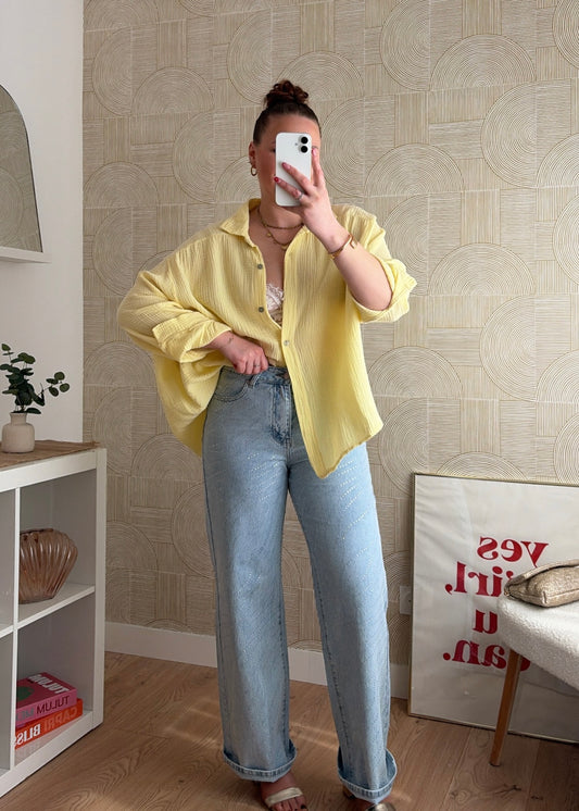 Chemisier jaune - GAZE DE COTON