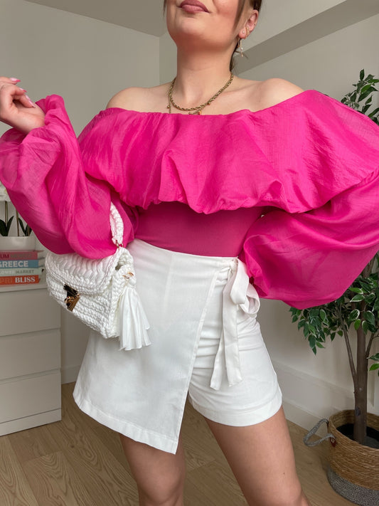 Tops épaules dénudées fuchsia CLAUDIE
