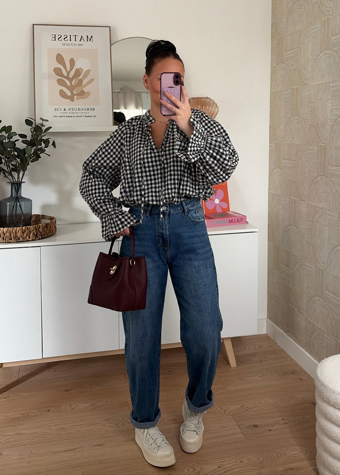 Blouse vichy - NAVY