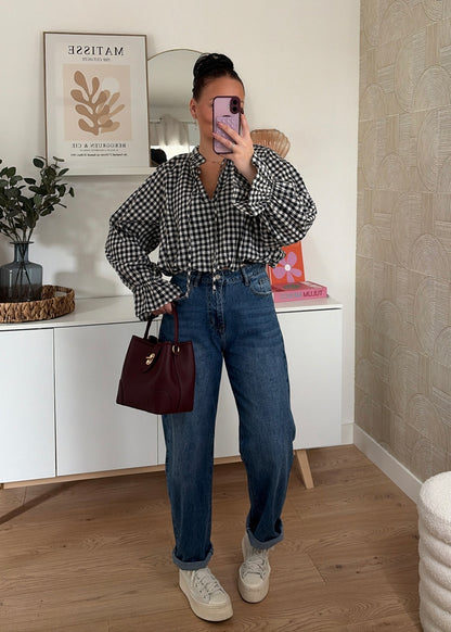 Blouse vichy - NAVY